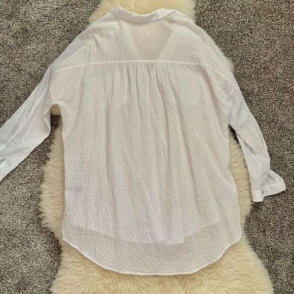 New✨ FREE PEOPLE Oversized Tunic Button Down Shirt (Sz L) - Picture 4 of 11